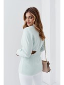 Impressive jacket with cutouts at the waist, mint 6904 - Online store - Boutique